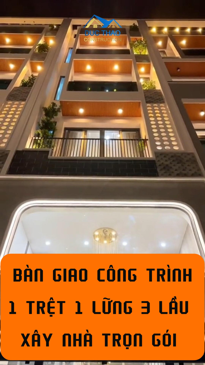 Công Trình Nhà Phố 5 Tầng - Xây Nhà Trọn Gói - Xây Dựng Đức Thảo