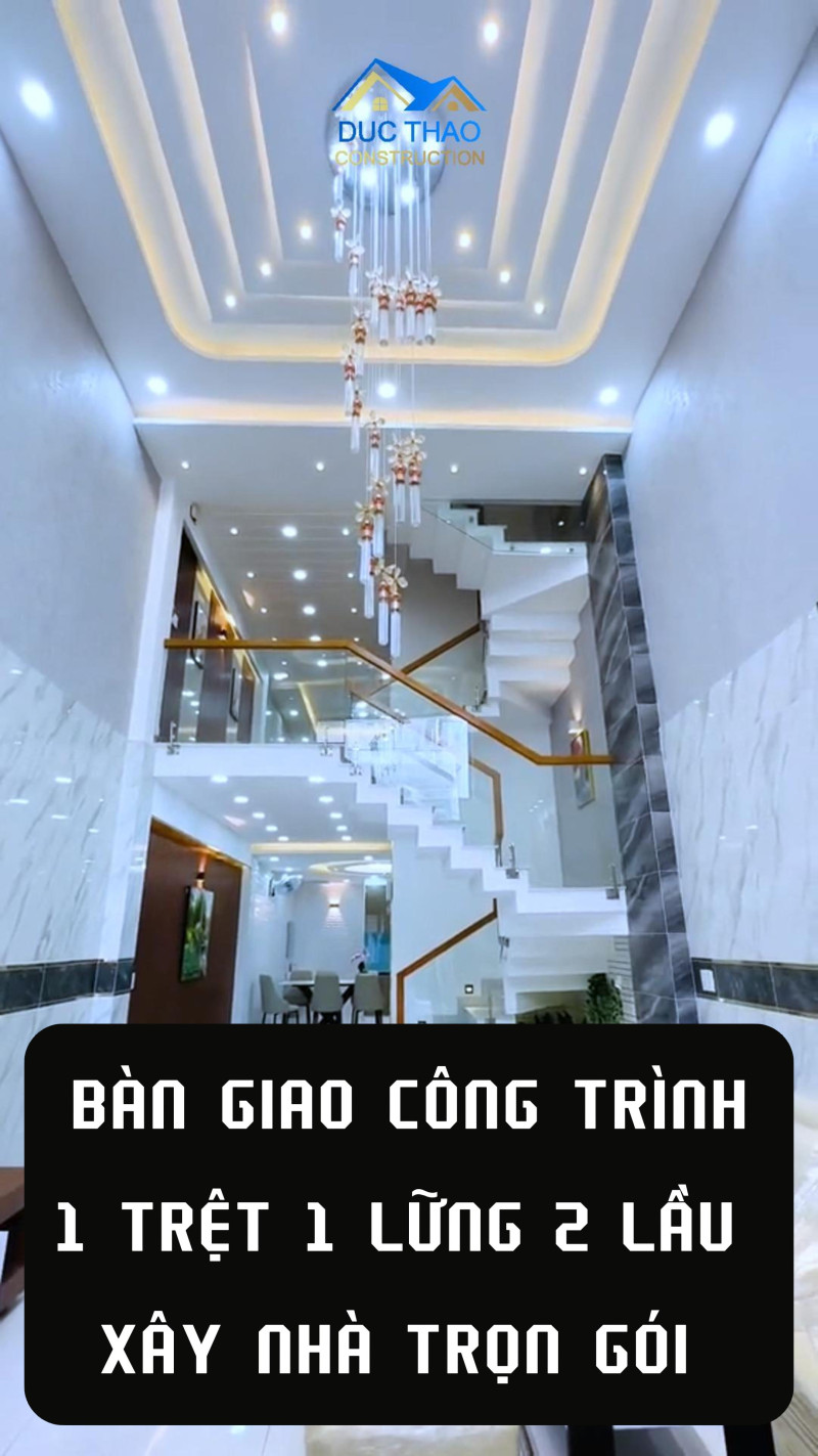 Bàn Giao Công Trình Nhà Phố Hiện Đại Có Lững Đẹp Sang Trọng - Xây Dựng Đức Thảo