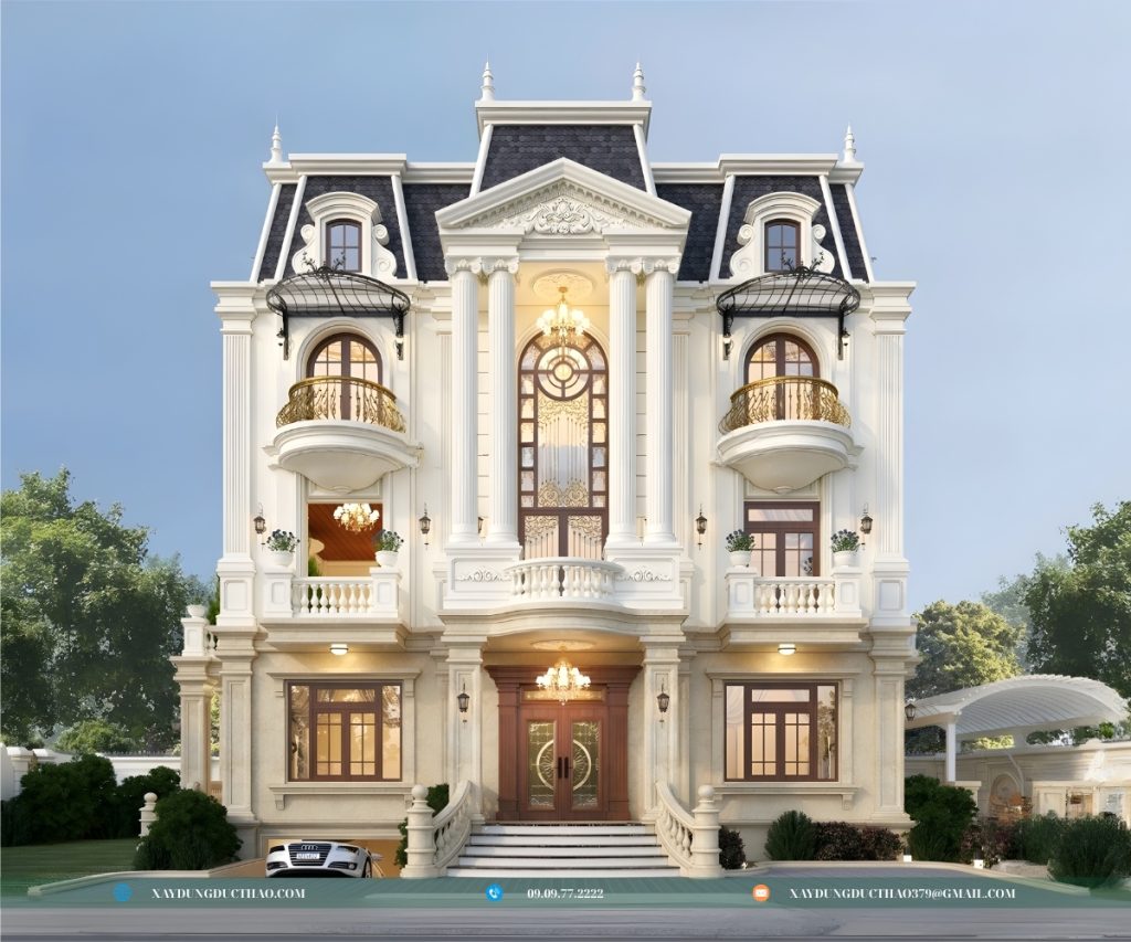 Biệt thự tân cổ điển kiểu Pháp sang trọng đẳng cấp