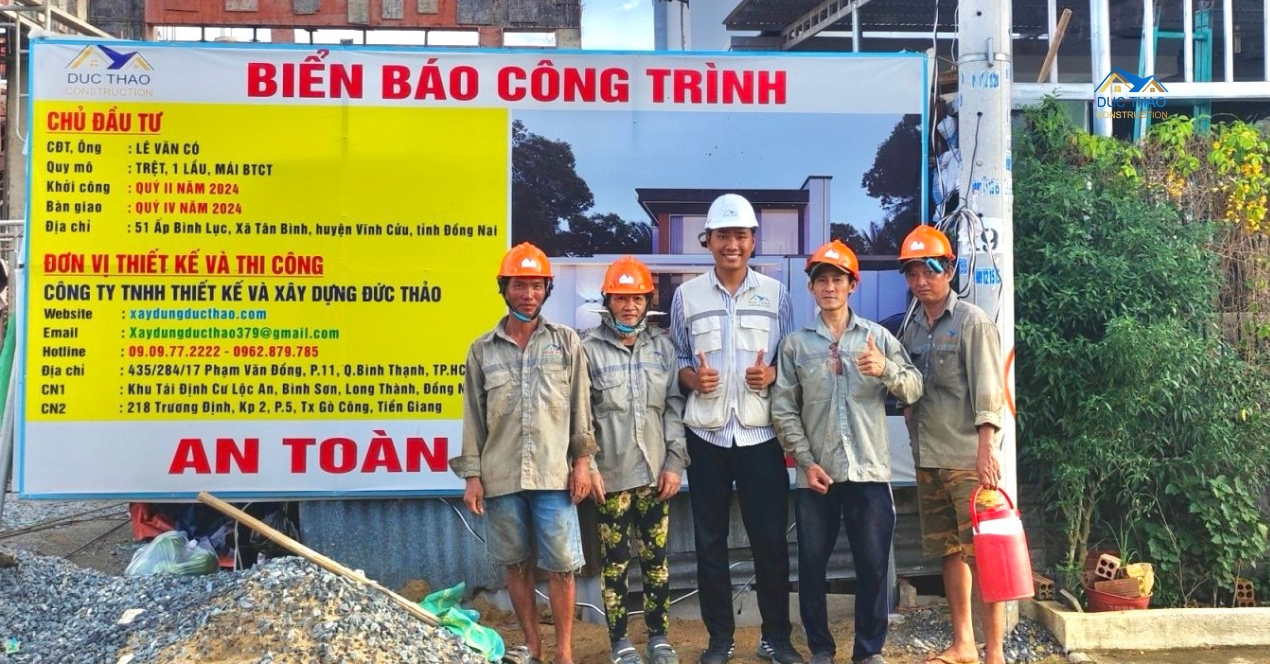 Công trình biệt thự hiện đại tại Đồng Nai do Đức Thảo thi công trọn gói