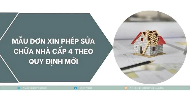 Mẫu đơn xin phép sửa chữa nhà cấp 4 chuẩn xác đúng quy định