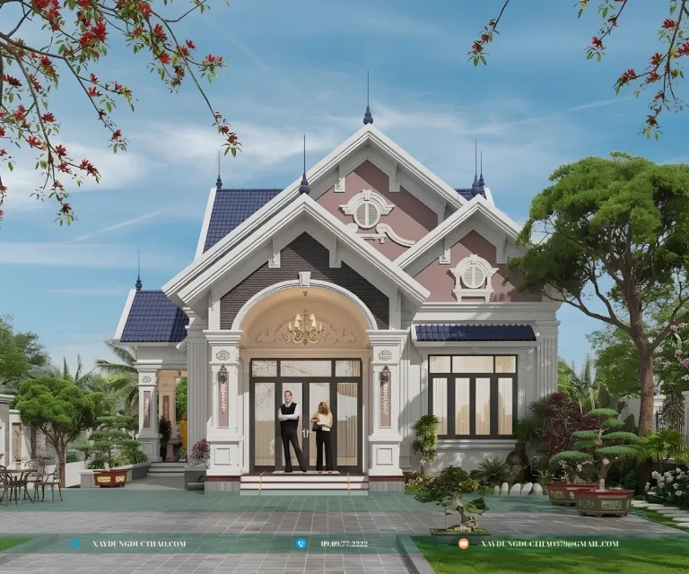 Mẫu nhà vườn 1 tầng mái Thái tham khảo cho Bình Phước