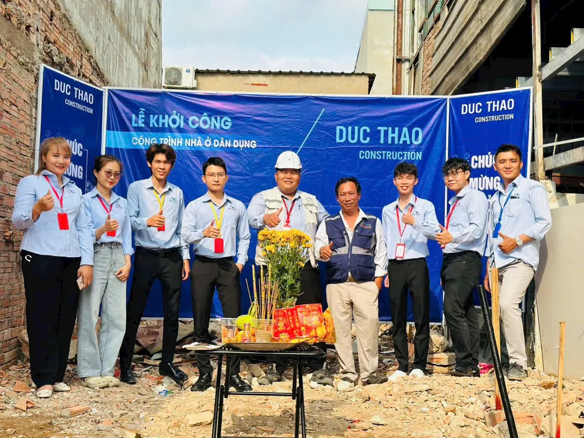 Lễ khởi công công trình nhà ở dân dụng - đội ngũ Đức Thảo