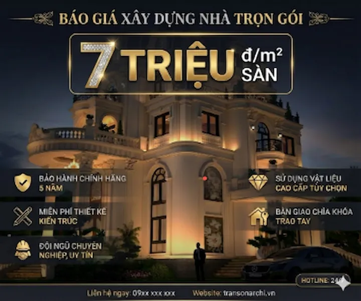ĐƠN GIÁ XÂY NHÀ TRỌN GÓI