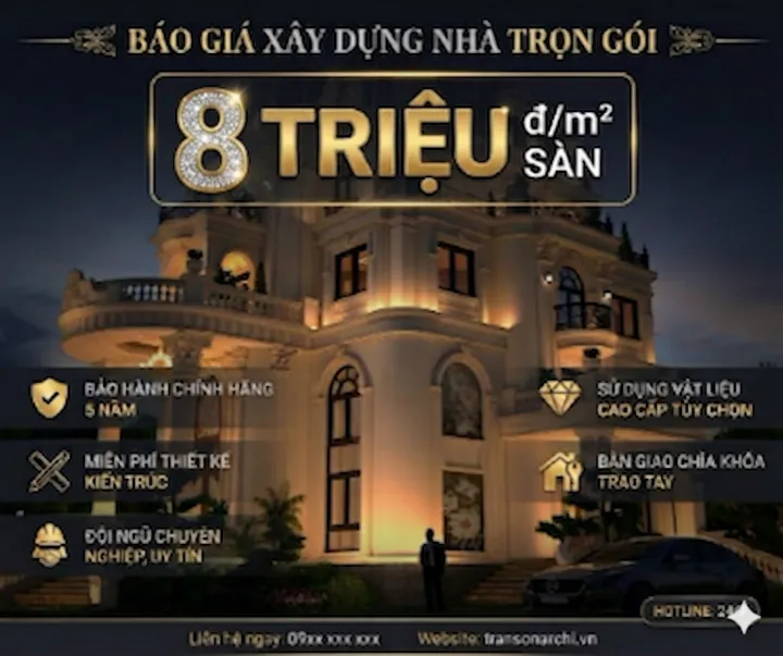 ĐƠN GIÁ XÂY NHÀ TRỌN GÓI