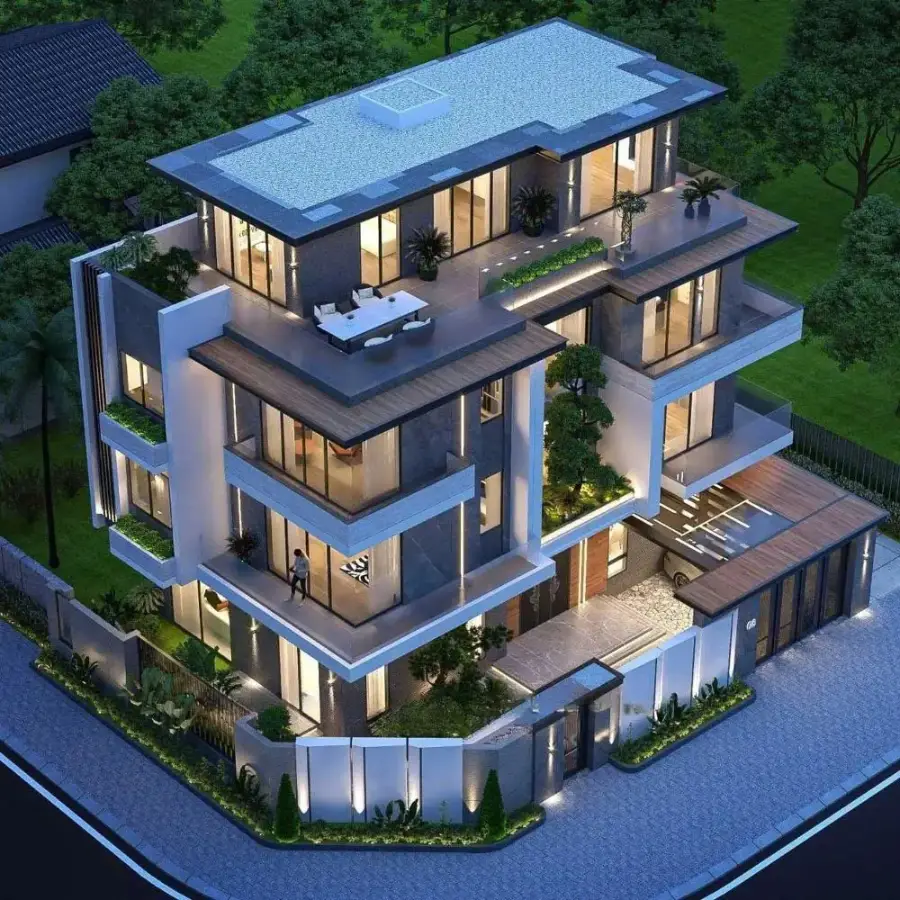 Biệt thự góc 3 tầng hiện đại tại Mỹ Tho, Tiền Giang – Đức Thảo
