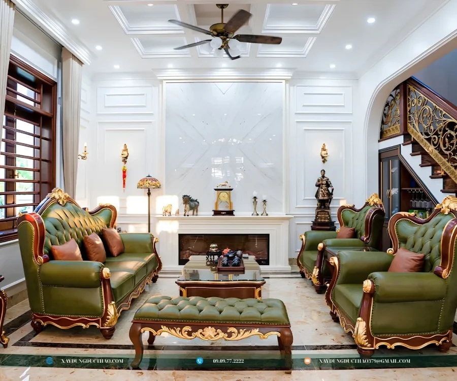 Công trình thi công biệt thự 3 tầng mái Mansard cao cấp