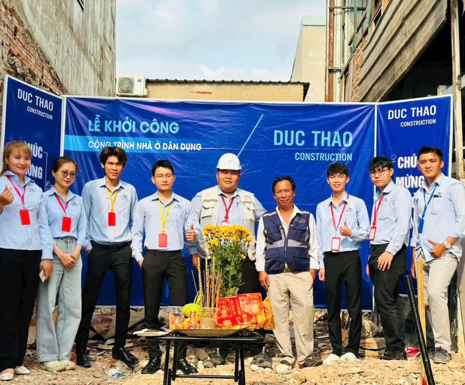 Lễ khởi công công trình nhà ở – đội ngũ kỹ sư Đức Thảo