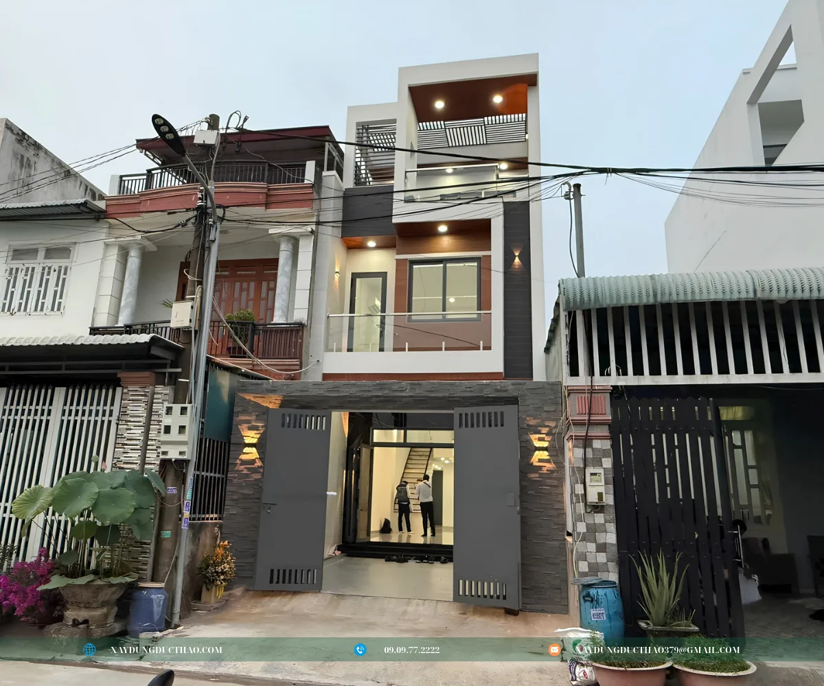 Công trình nhà phố hoàn thiện