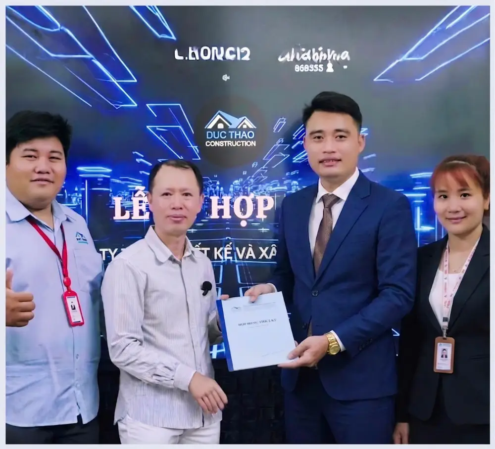 Ký hợp đồng xây nhà trọn gói cùng anh Hiếu